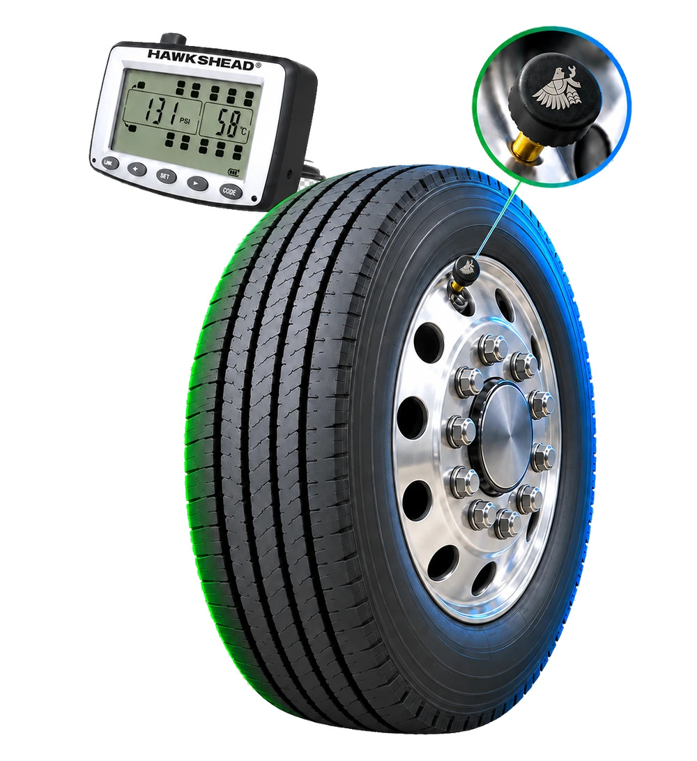 Llanta de camión con sensor de presión TPMS y monitor inalámbrico
